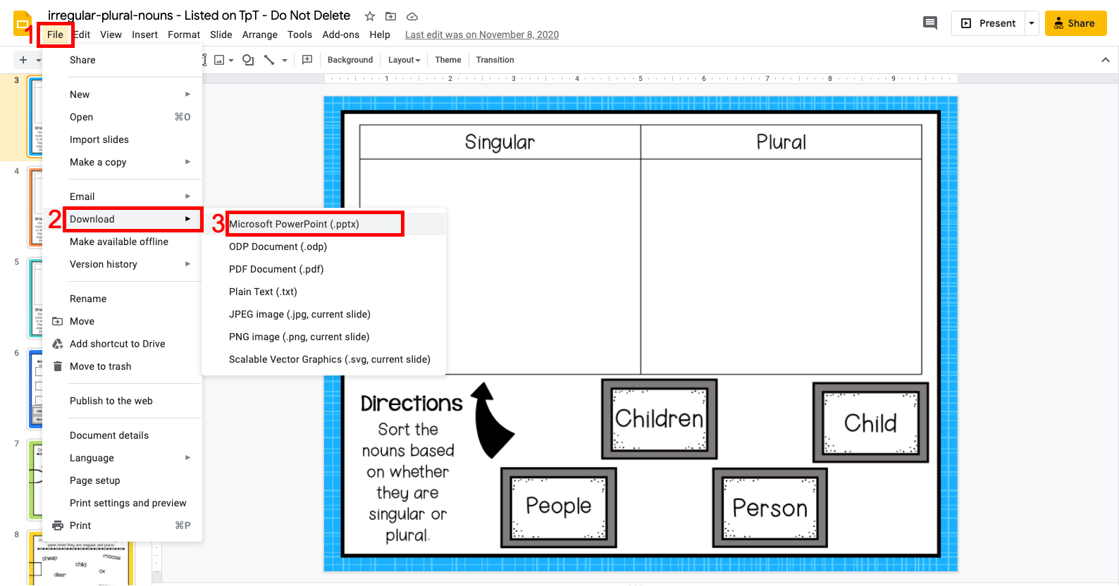 How To Convert Google Slides To Powerpoint - Giving Grace Teaching